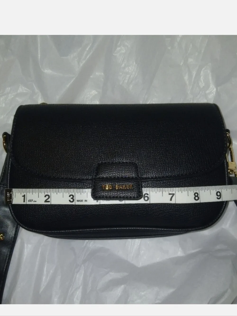 Ted Baker Embossed Logo Rory Crossbody/ Detachable Rosette Strap, Black
